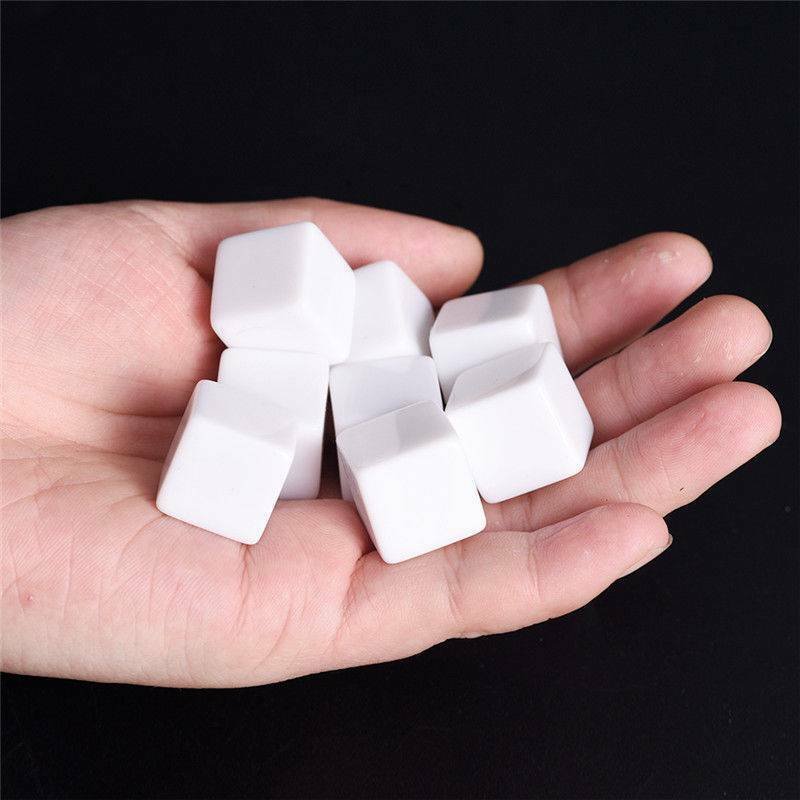 20mm 6 sided DIY plastic acrylic blank cubes dice blank for painting round corner square corner for one piece price