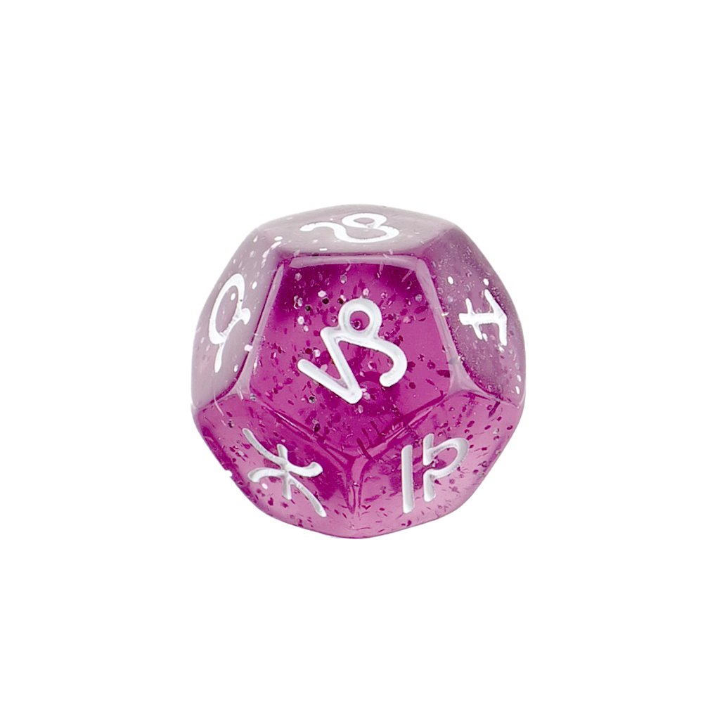custom 18mm 3PCS Set Astrology D12 Dice dice set Zodiac Signs Board Game Tarot Constellation Divination Dice Resin