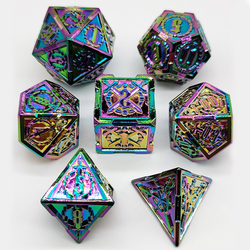 Cool & Unique Dungeons & Dragons Trpg Board Game Accessories Customizable New Style Solid Metal Zinc Alloy Dnd Dice