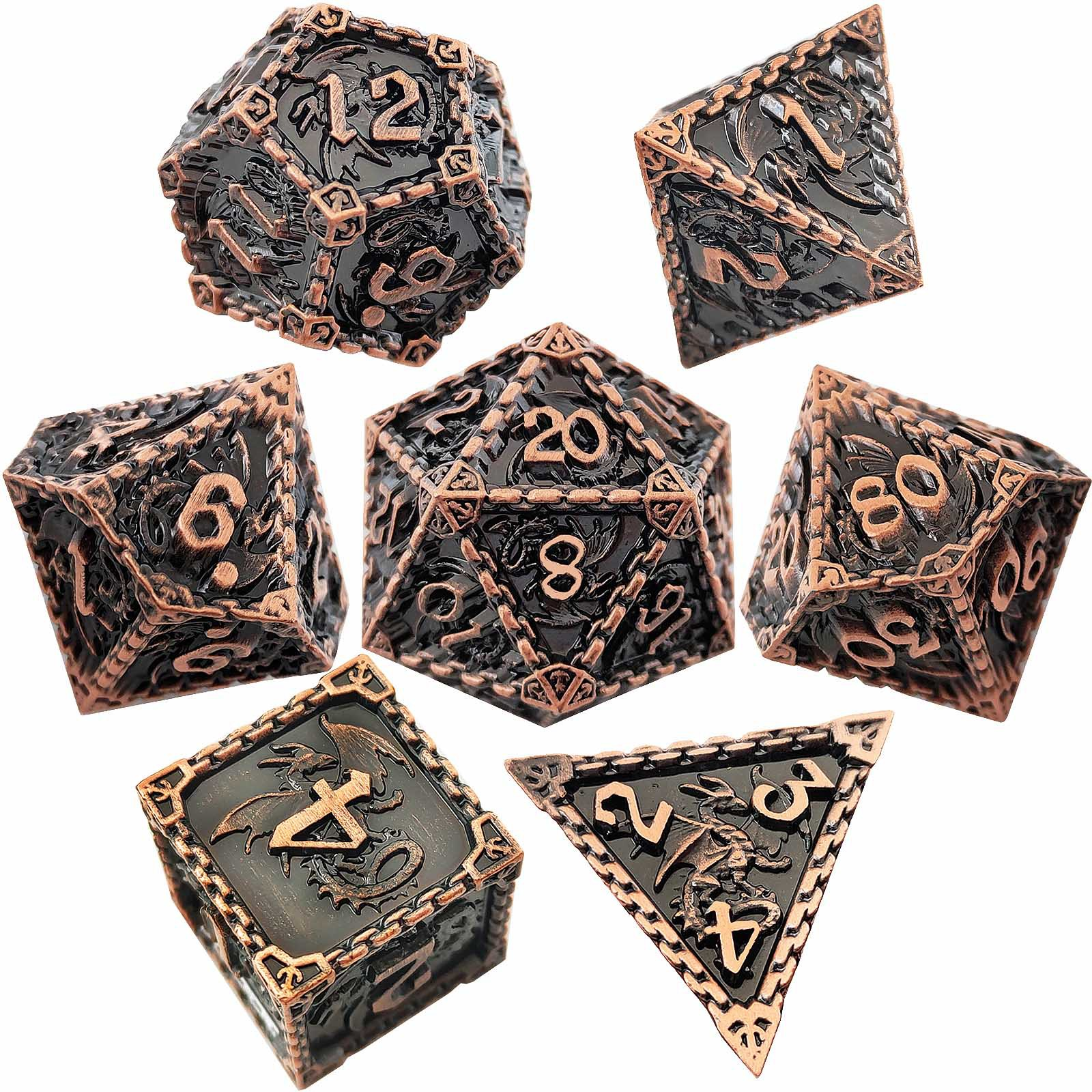 Cool & Unique Dungeons & Dragons Trpg Board Game Accessories Customizable New Style Solid Metal Zinc Alloy Dnd Dice