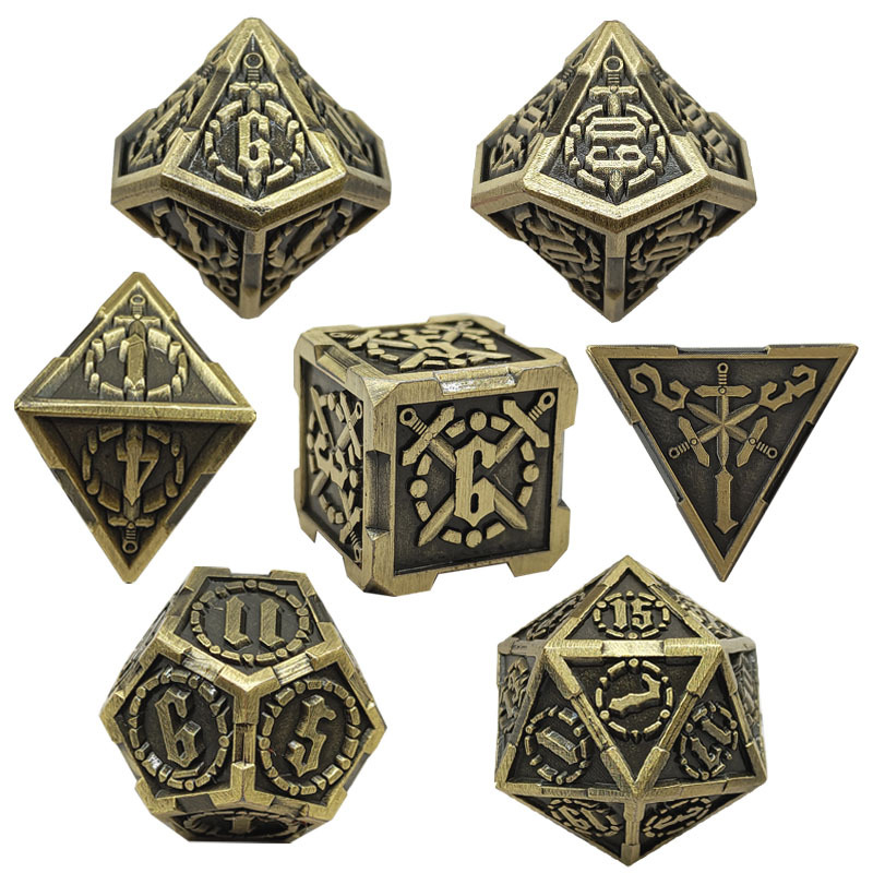 Cool & Unique Dungeons & Dragons Trpg Board Game Accessories Customizable New Style Solid Metal Zinc Alloy Dnd Dice