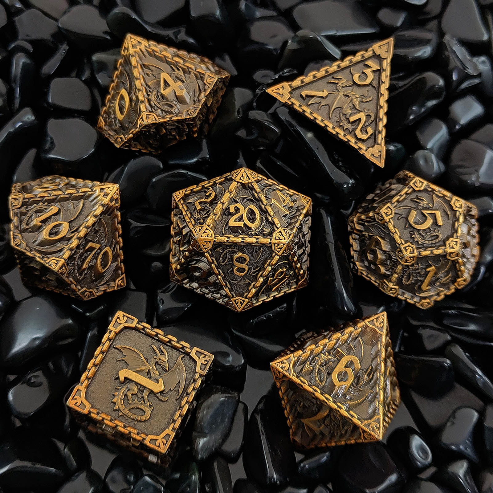Cool & Unique Dungeons & Dragons Trpg Board Game Accessories Customizable New Style Solid Metal Zinc Alloy Dnd Dice