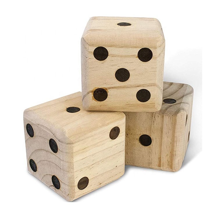 Large Wooden Dice Outdoor Lawn Game Wooden Extra Large Numbered Big Dice adult dice yard blocks games