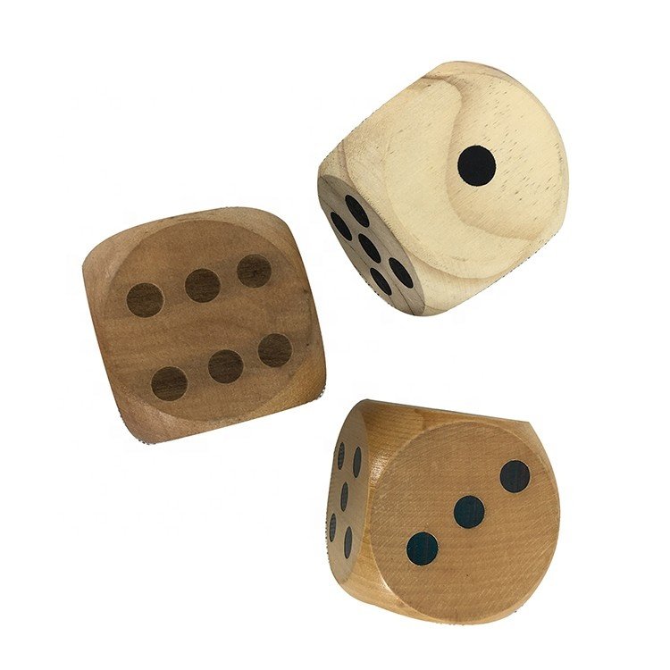 Large Wooden Dice Outdoor Lawn Game Wooden Extra Large Numbered Big Dice adult dice yard blocks games