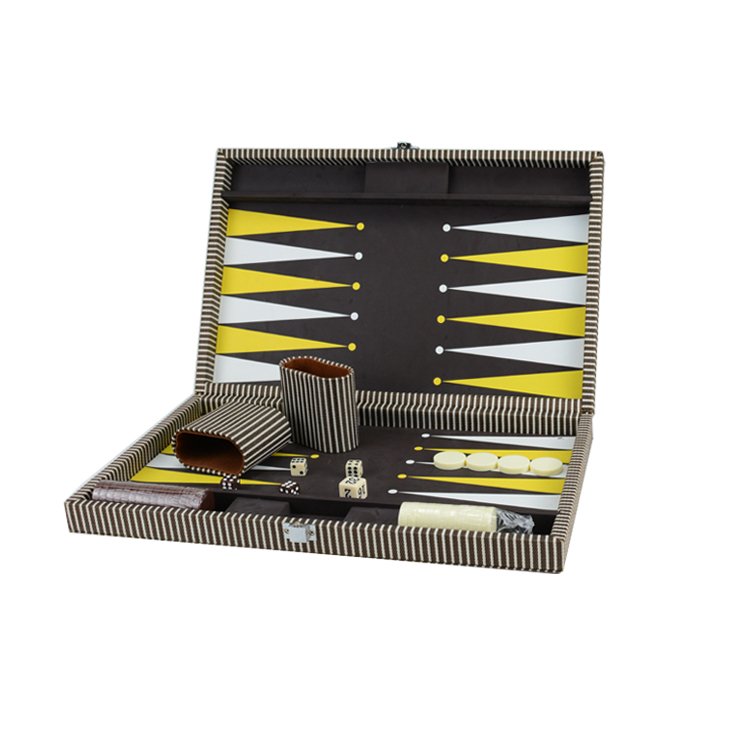 2024 Sunrise Wholesale Cheap Custom leather Backgammon Boards game Set For Tournament