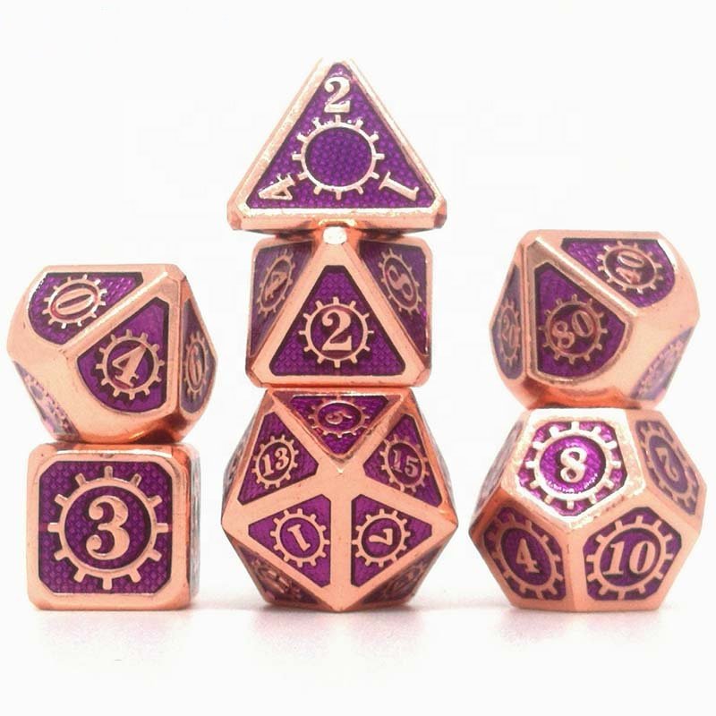 2021 Rose Gold Custom 6 Sided Metal Dice Zinc Alloy Couple Custom Lover Dice for Game Entertainment