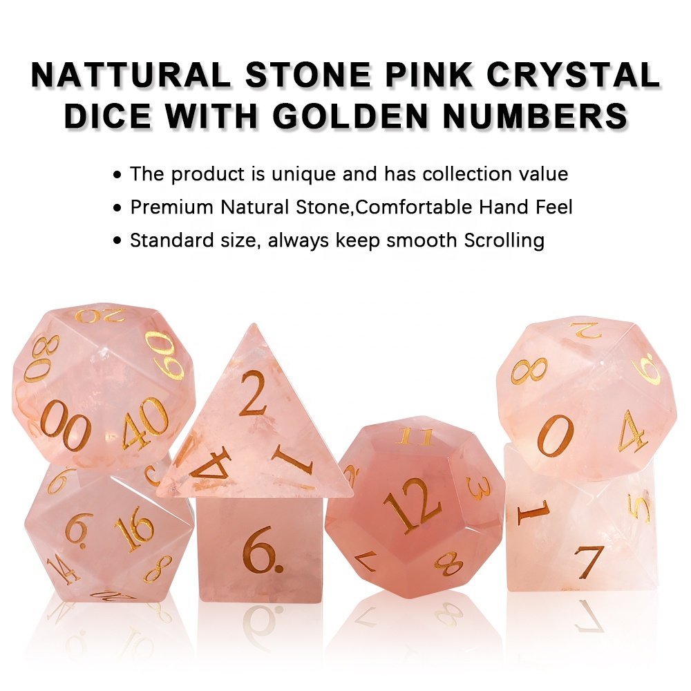 Customized Polyhedral Pattern Stone DND RPG Dice For Dicedragons And Dungeons Dice Board Games Table Game Role Playing Games