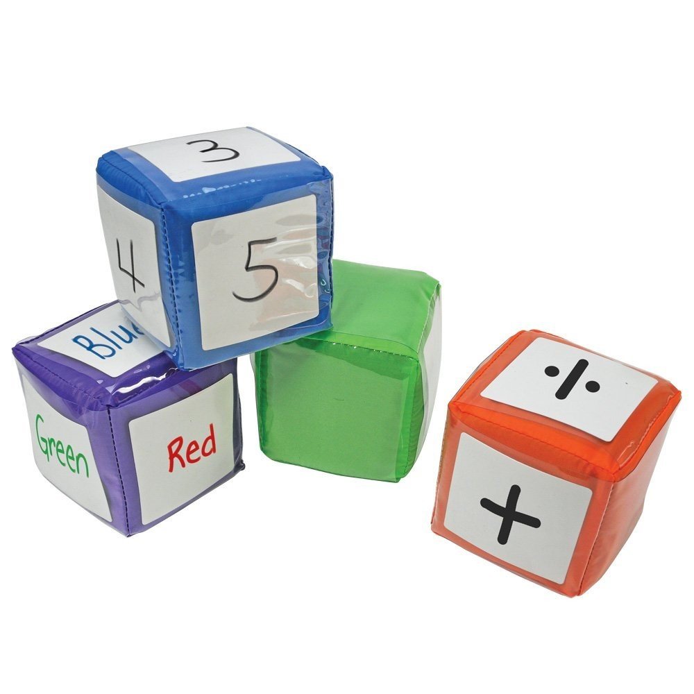 Custom printed high density multi intelligent large PU foam pocket card dice toy sponge pocket dice with insert pockets