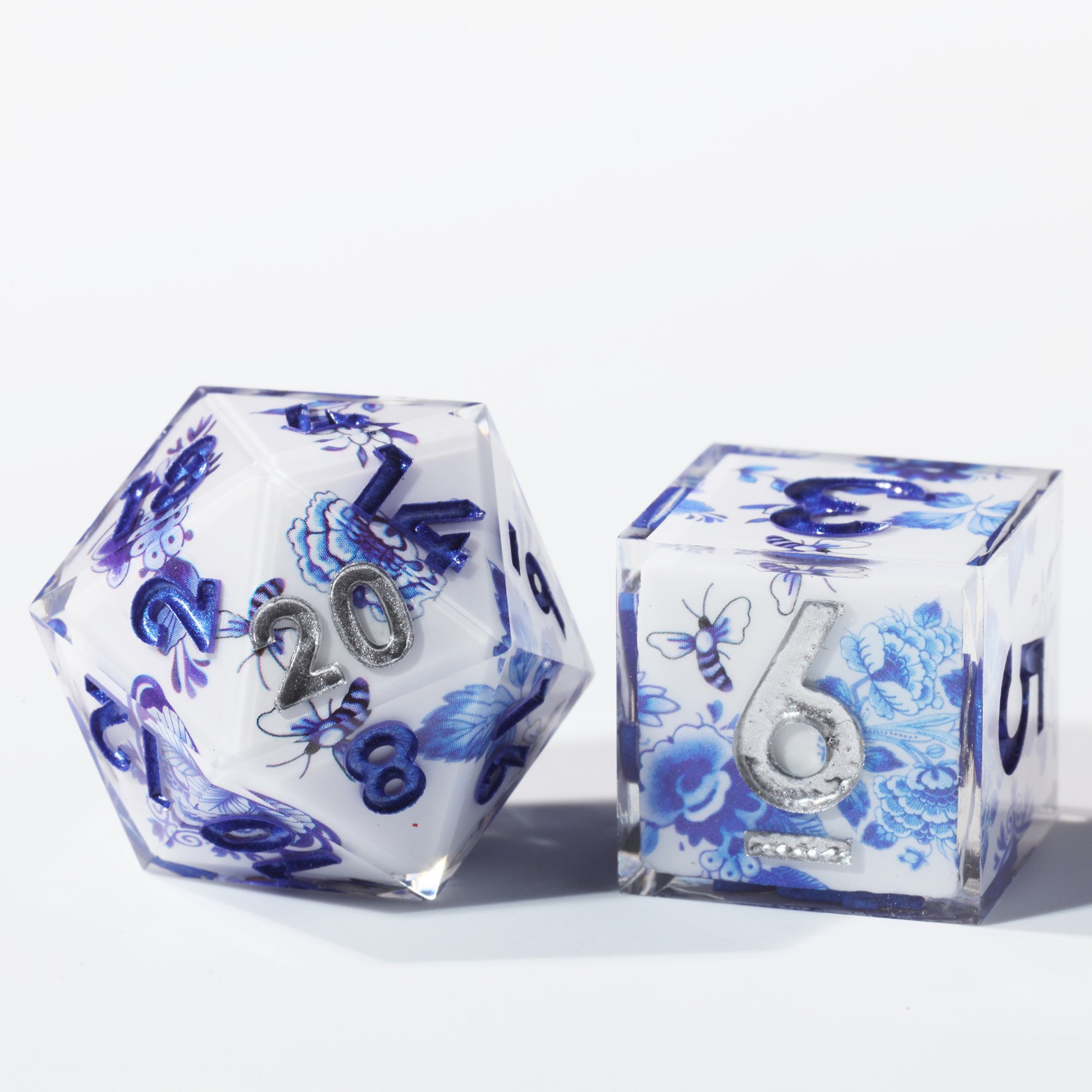 MINI PLANET Dnd Dice Set Wholesale Custom Resin Dice with Sharp Edges For RPG Handmade Layered stickers Polyhedral Dice DND Game
