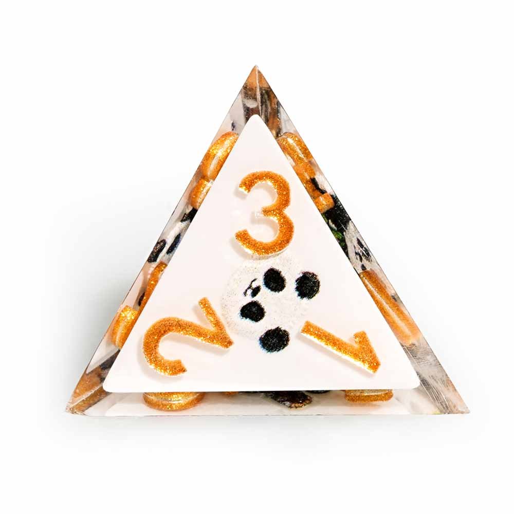 7Pcs Cow Panda Dice Resin Polyhedral Dice For DND Role Games Playing Collection Set