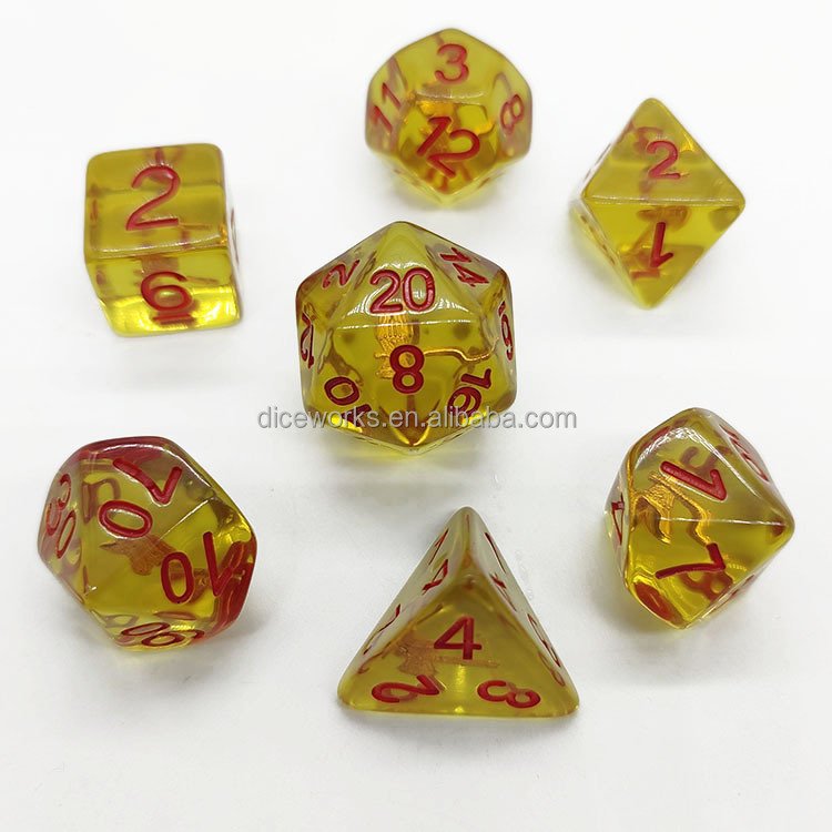 Cheap Price Ordinary Rounded Corners Resin dice set Polyhedron Warhammer Dice