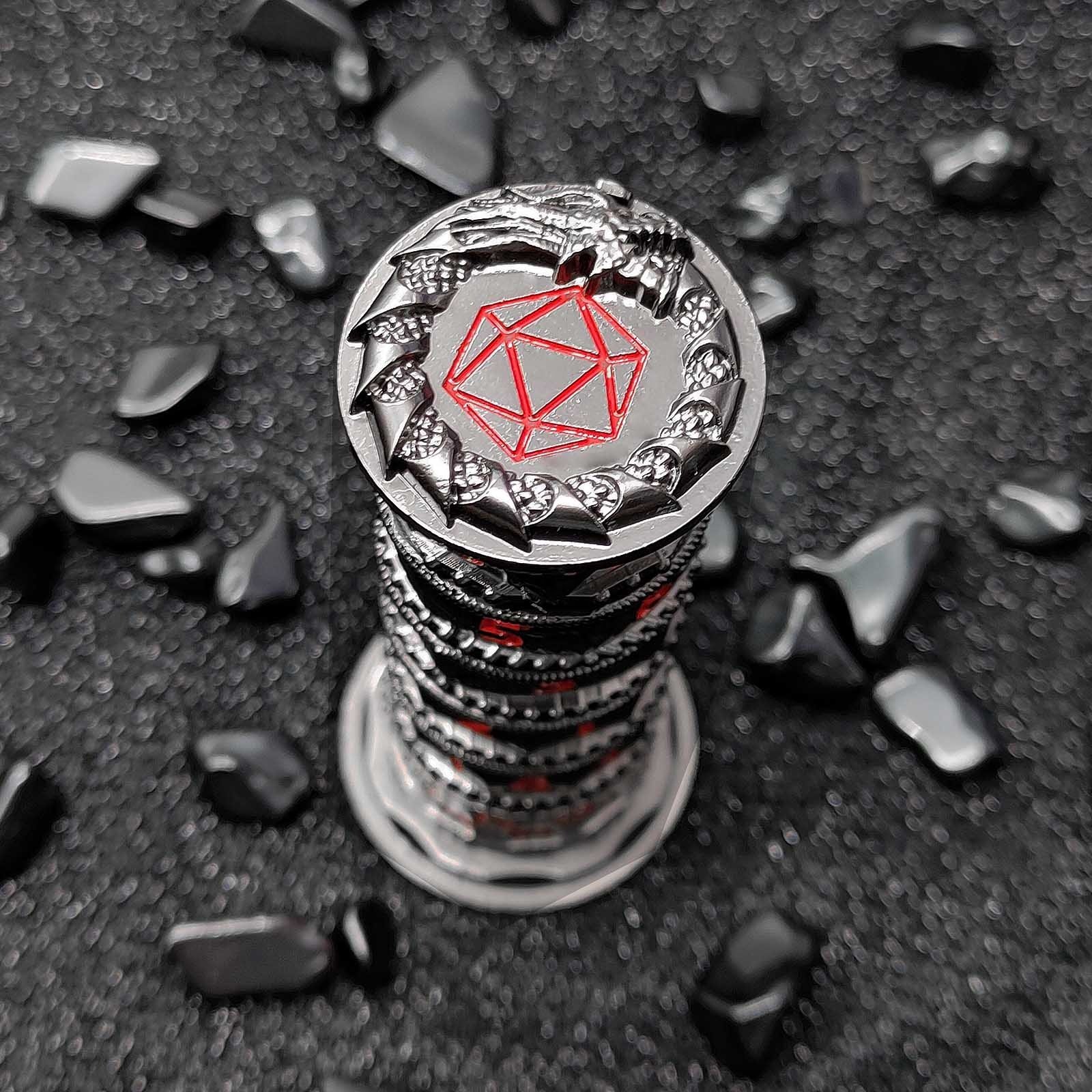 7-in-1 Magic Tower Rotate Spinner Dice High Speed Rotating DND Metal Dice with Free Gift Box
