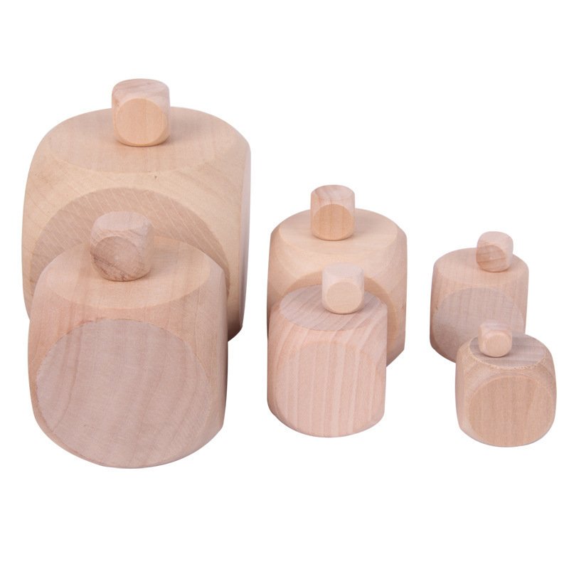 Factory Price Custom Logo Cube Cheap Price Wholesale Unfinished Wood Blocks Round Corner 3.5-8cm Wooden Dice