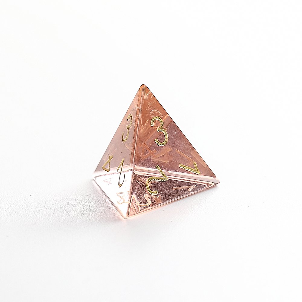 customized wholesale high quality Champagne zircon DND game dice gemstone dice