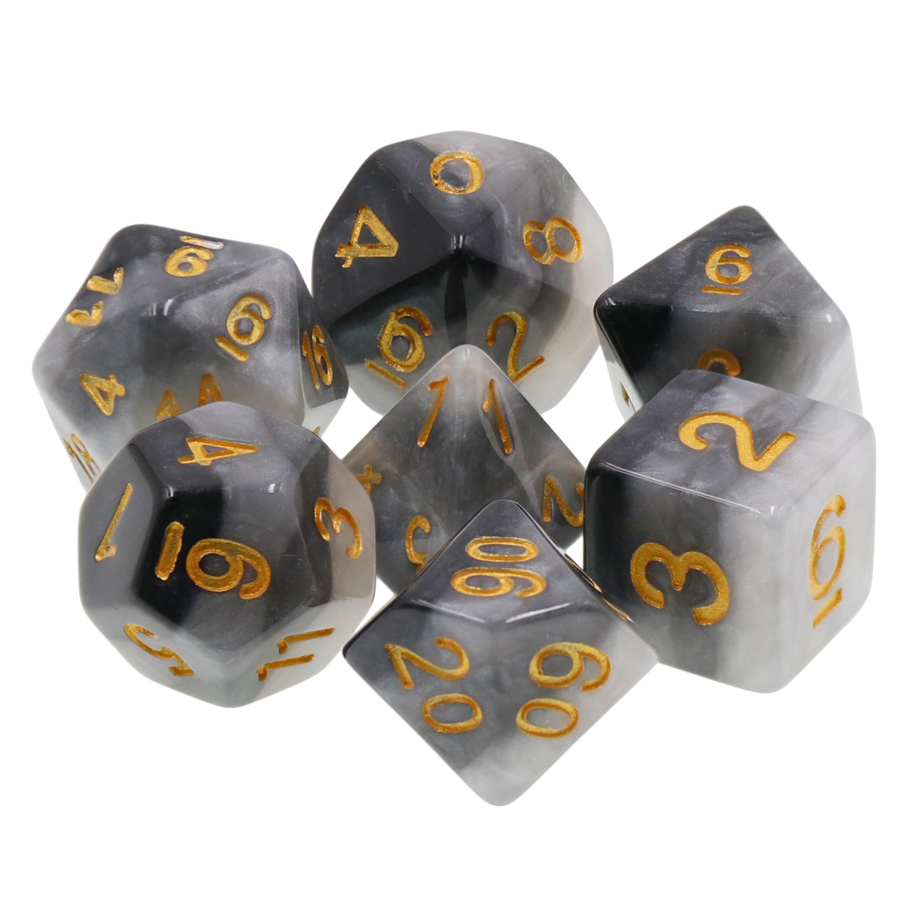 Unique Design Layered Dice Set D&D Custom 7pcs Polyhedral Resin Dice For RPG Dragon&Dungeon Game