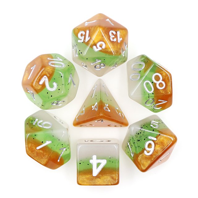 Unique Design Layered Dice Set D&D Custom 7pcs Polyhedral Resin Dice For RPG Dragon&Dungeon Game