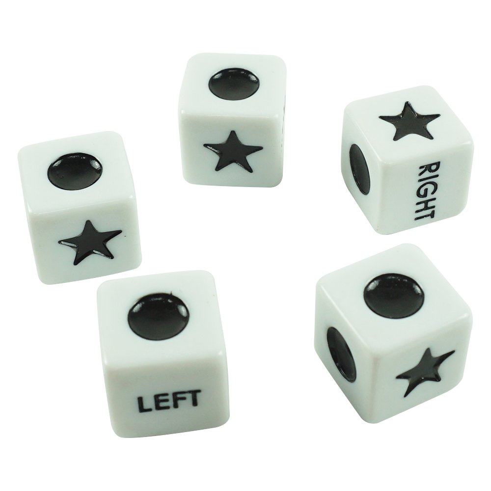 Customized 16mm engraved logo pentagram text dice regular acrylic 6 sided dice for board games