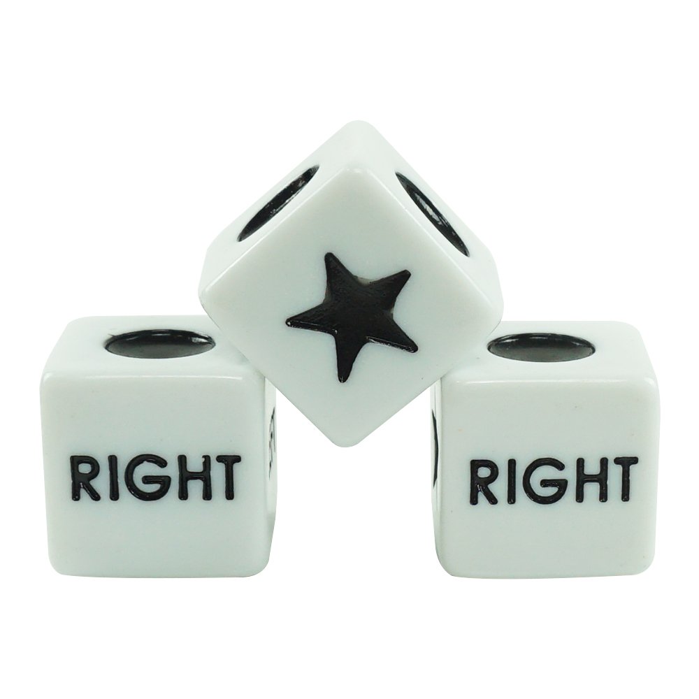 Customized 16mm engraved logo pentagram text dice regular acrylic 6 sided dice for board games