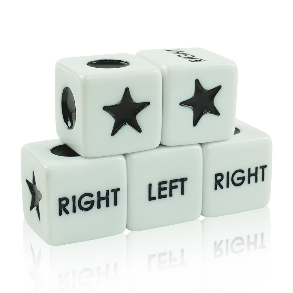 Customized 16mm engraved logo pentagram text dice regular acrylic 6 sided dice for board games