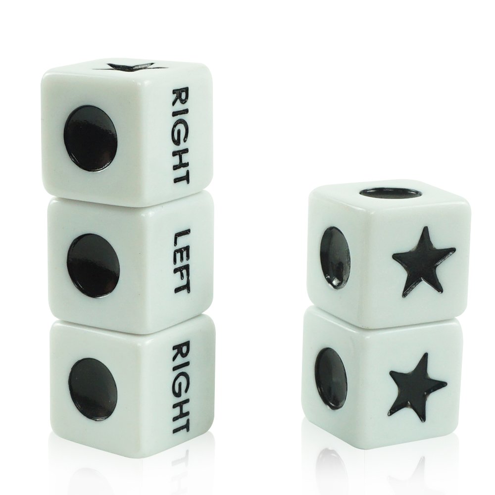 Customized 16mm engraved logo pentagram text dice regular acrylic 6 sided dice for board games