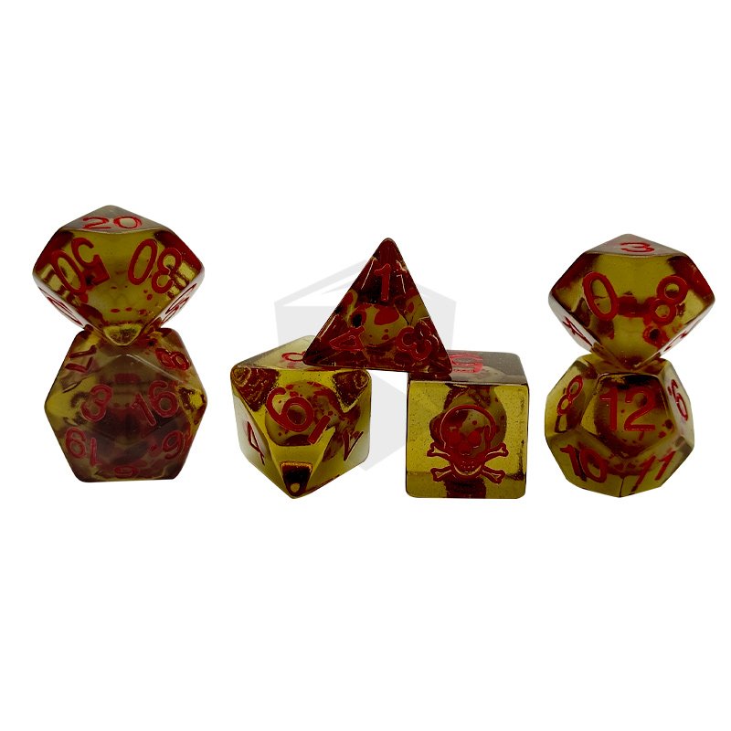 Sharpen Edges DND Dice Resin Liquid Core skull Dice Customized rpg dnd resin sharp edge moving dragon eye dice