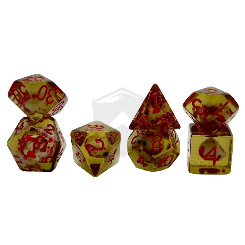 Sharpen Edges DND Dice Resin Liquid Core skull Dice Customized rpg dnd resin sharp edge moving dragon eye dice