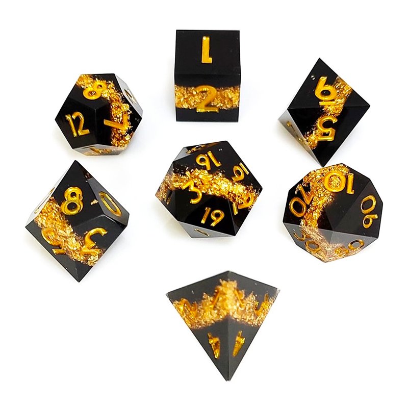 Pointy Resin Dice Set for RPG & Dungeons & Dragons Board Games Sharp Edge DND Dice