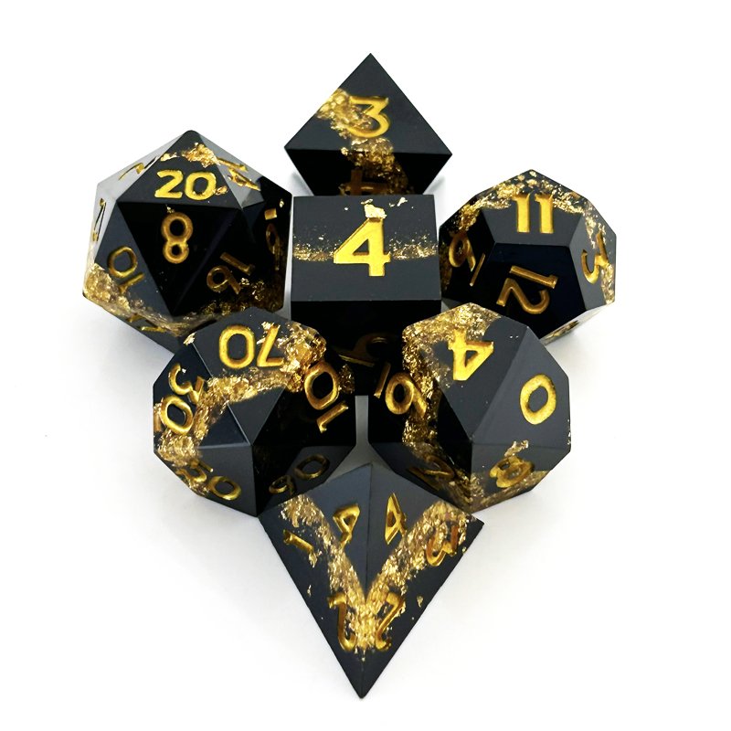 Pointy Resin Dice Set for RPG & Dungeons & Dragons Board Games Sharp Edge DND Dice