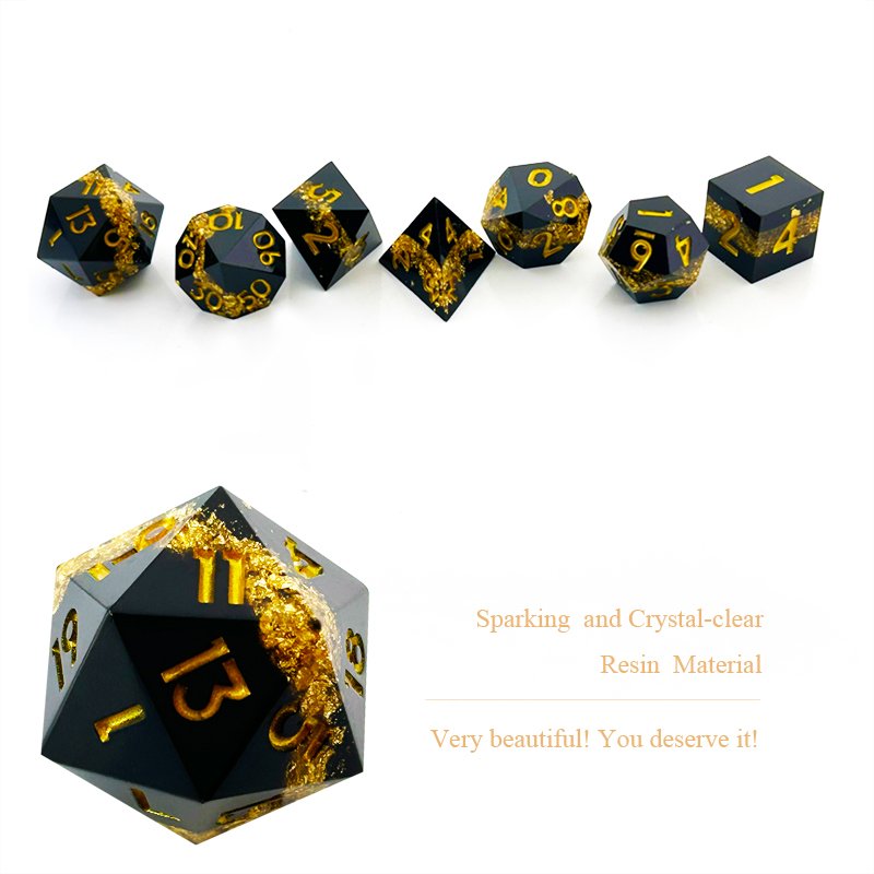 Pointy Resin Dice Set for RPG & Dungeons & Dragons Board Games Sharp Edge DND Dice