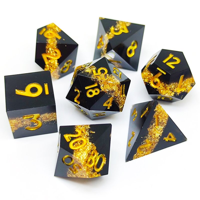Pointy Resin Dice Set for RPG & Dungeons & Dragons Board Games Sharp Edge DND Dice