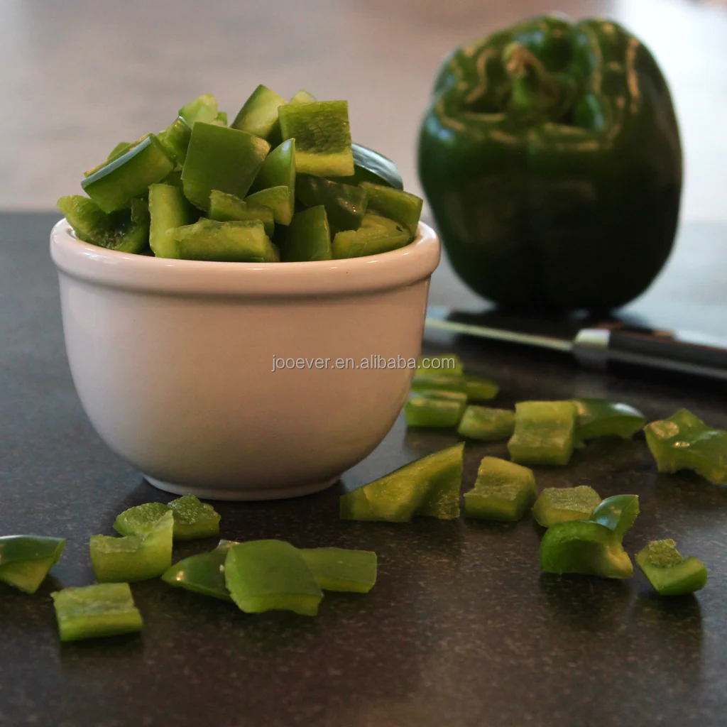 Wholesale IQF Frozen Green Pepper Diced Slice Premium Quality ISO & BRC HACCP Approved China Origin Frozen Vegetables