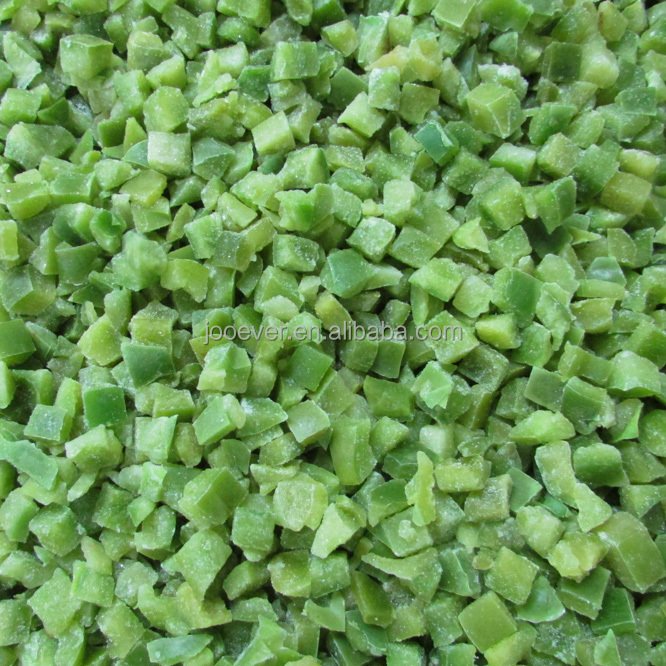 Wholesale IQF Frozen Green Pepper Diced Slice Premium Quality ISO & BRC HACCP Approved China Origin Frozen Vegetables
