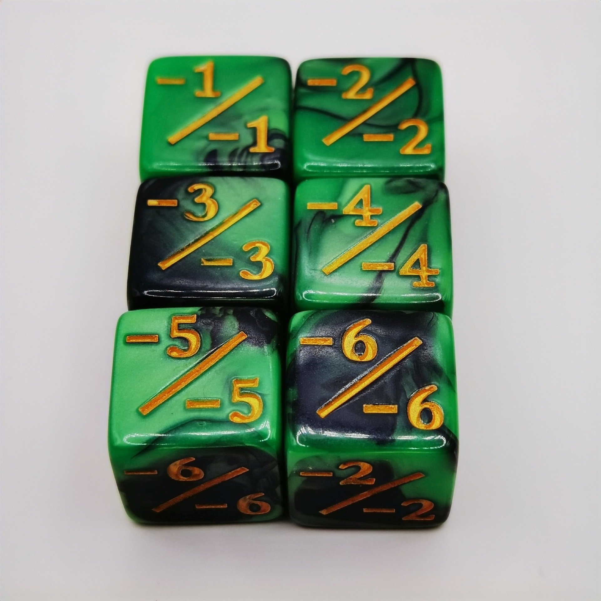 Baby Teaching Toys Double Color D6 Square Corner Plus And Minus 16mm Acrylic Dice