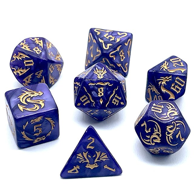 Polyhedral Dnd Dice Set Color Pearl Dice For Dungeons And Dragons Dnd Rgp