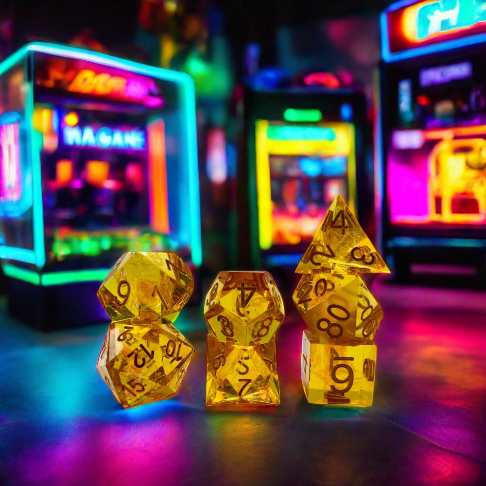 Custom Colorful Transparent Resin Dice Polyhedral Plastic Dnd Dice For Dungeons And Dragons