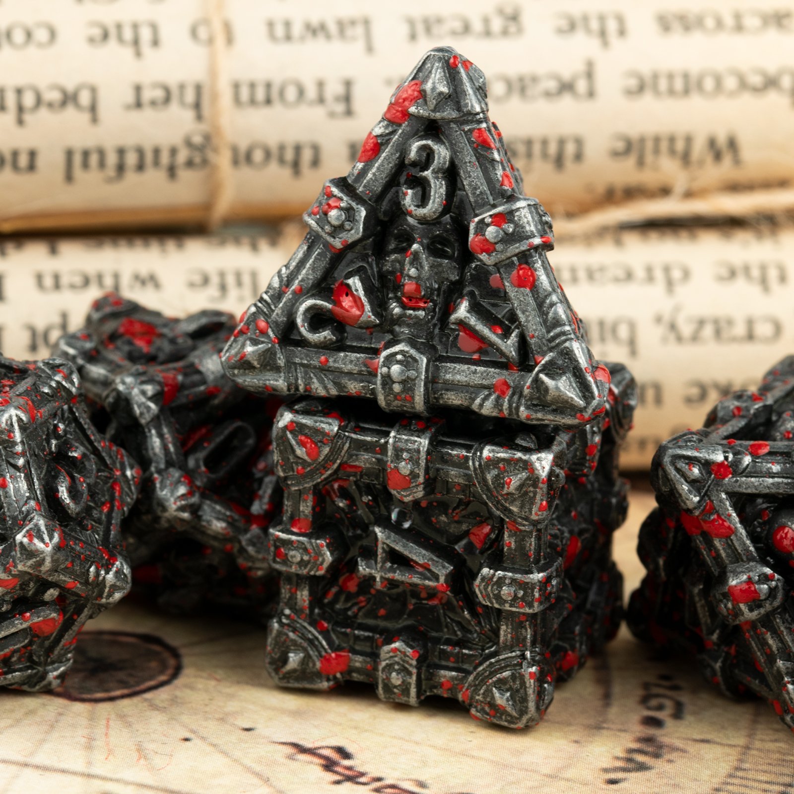 Factory wholesale Metal Dice Set Manufacturers custom logo polyhedral metal dice New Design D&D RPG dice for Table Game