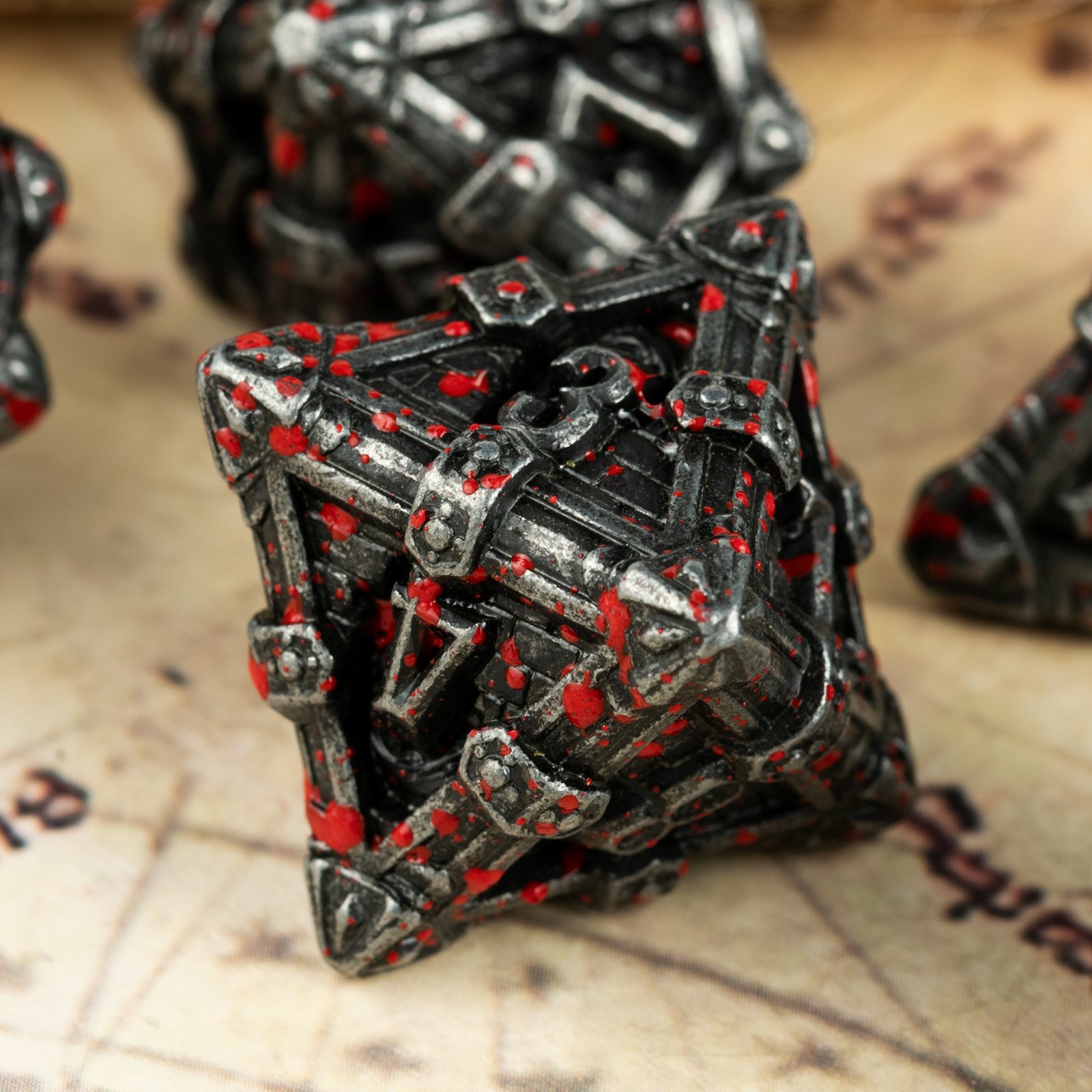 Factory wholesale Metal Dice Set Manufacturers custom logo polyhedral metal dice New Design D&D RPG dice for Table Game