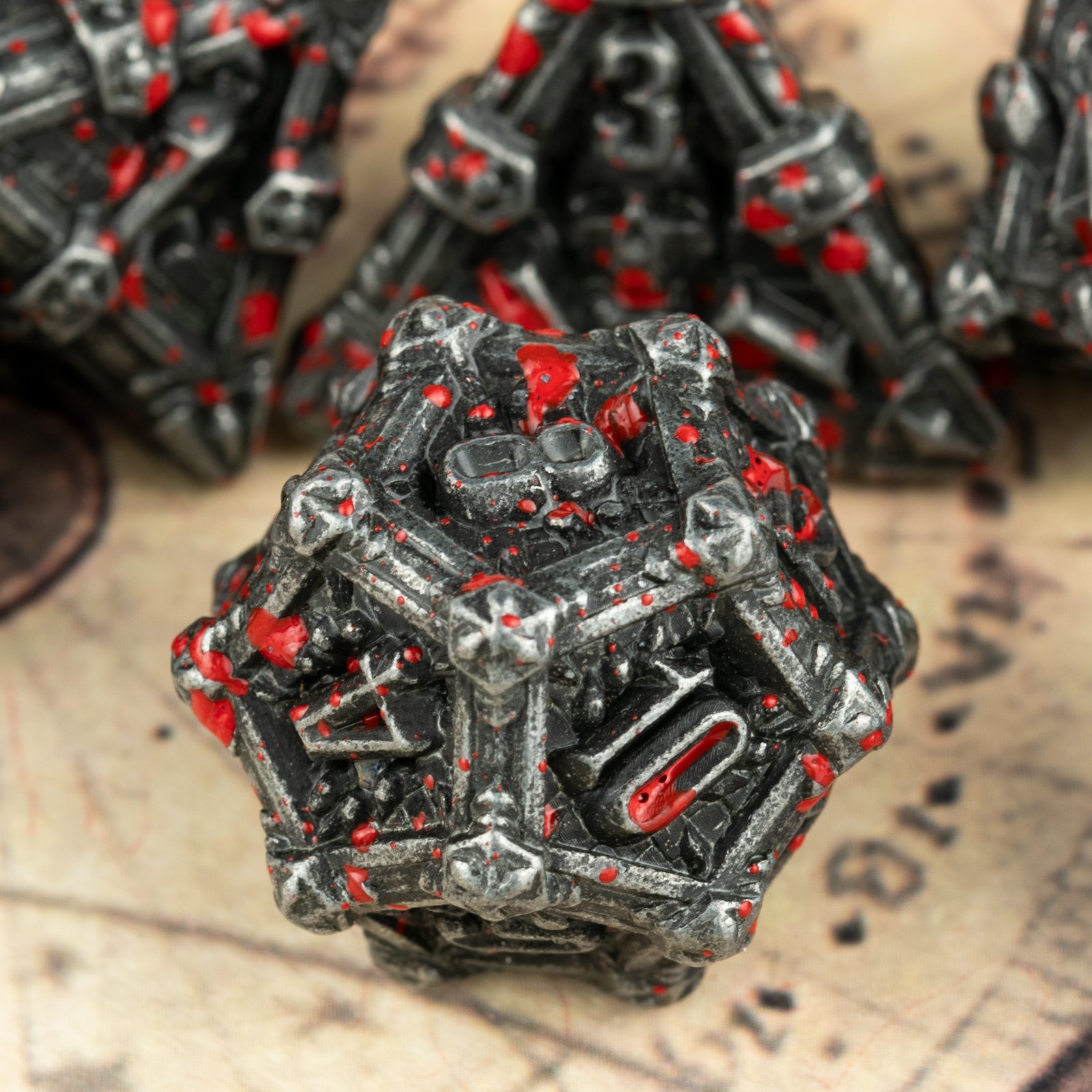 Factory wholesale Metal Dice Set Manufacturers custom logo polyhedral metal dice New Design D&D RPG dice for Table Game