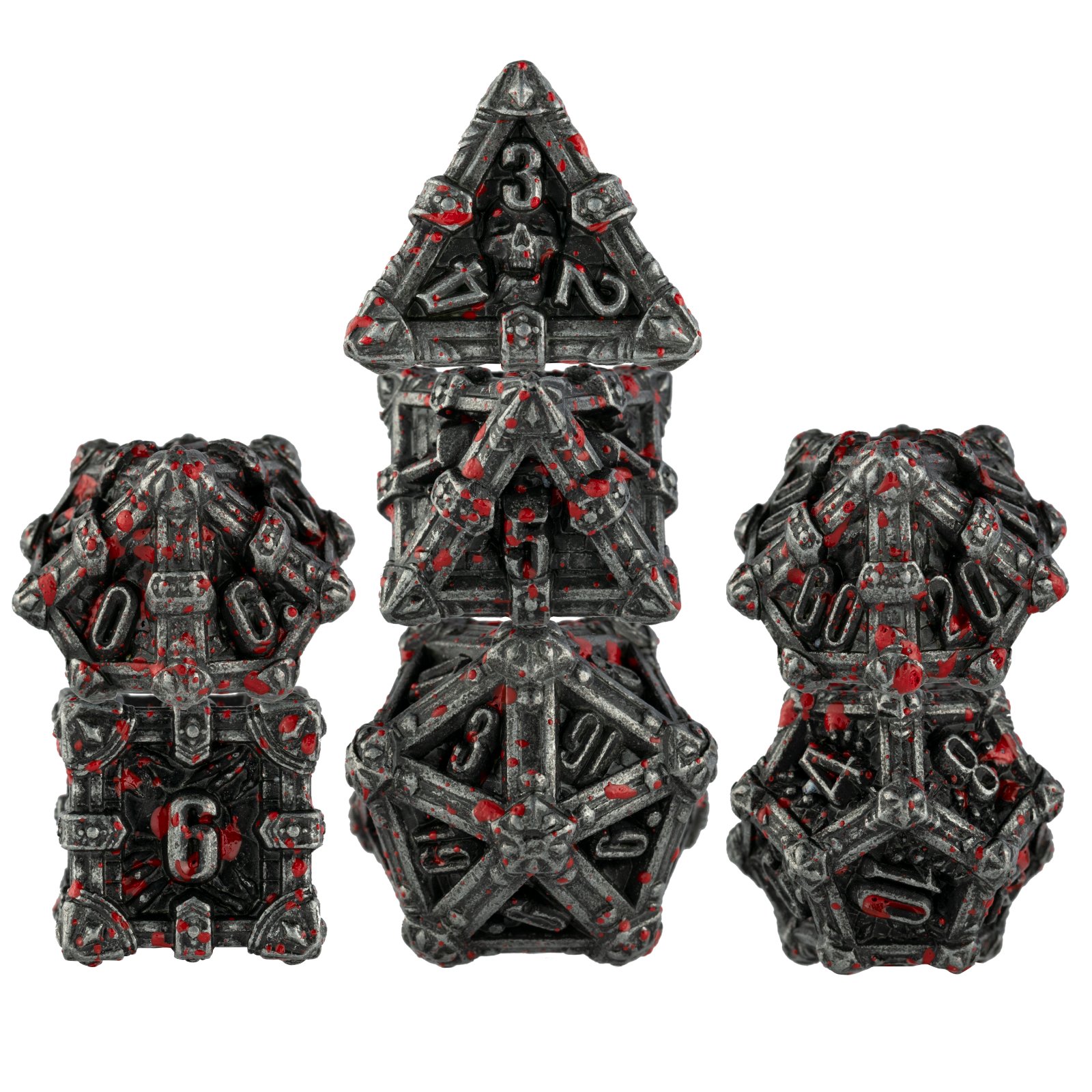 Factory wholesale Metal Dice Set Manufacturers custom logo polyhedral metal dice New Design D&D RPG dice for Table Game