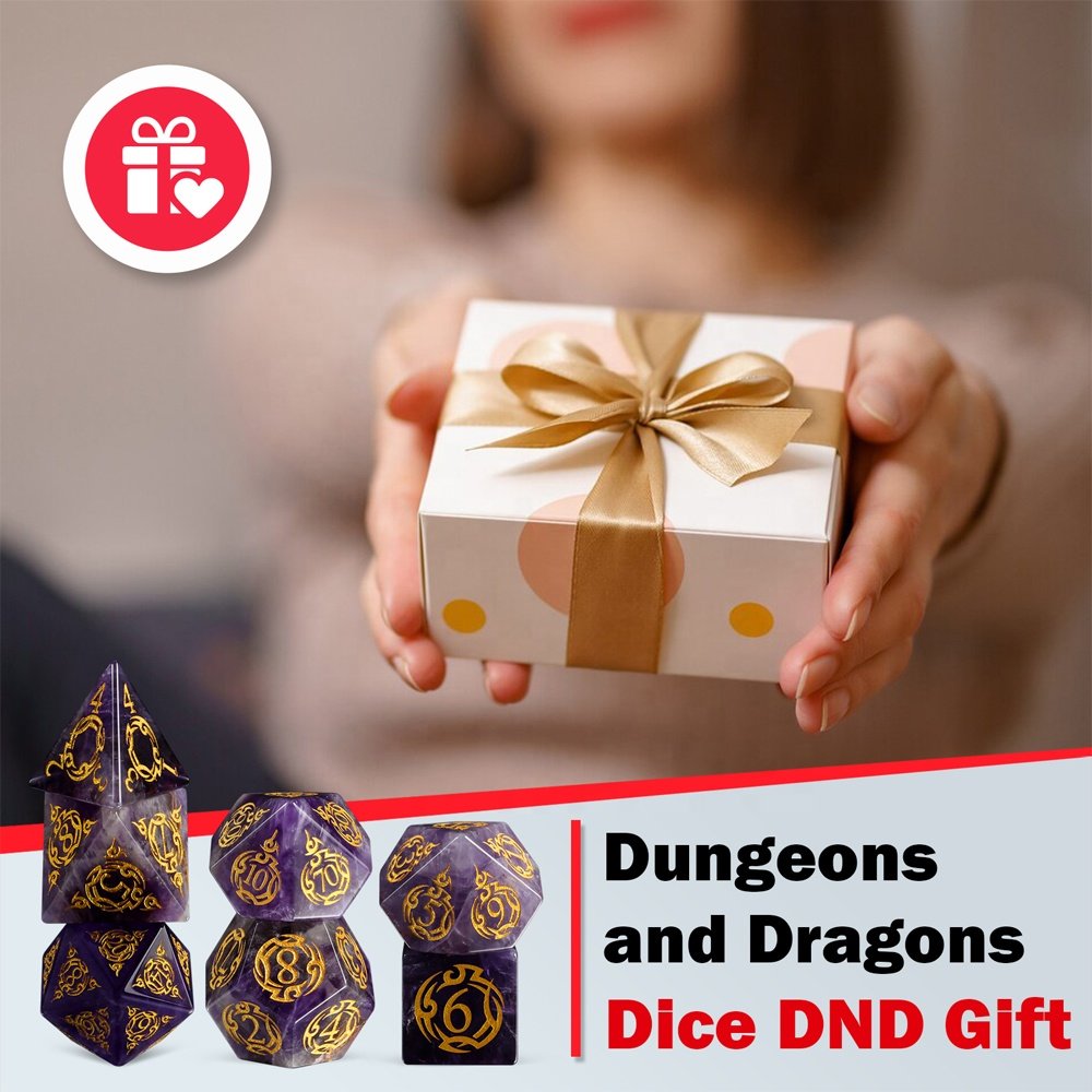 Dice Manufacturers RPG DND Dice Set D4 D6 D8 D10 D% D12 D20 Dungeons And Dragons Accessories Amethyst Dice For Games