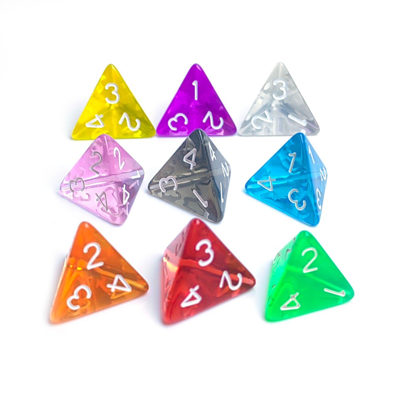 Dungeons and Dragons Plastic Transparent dice Polyhedral dice Acrylic blue dnd dice set for PRTG Game
