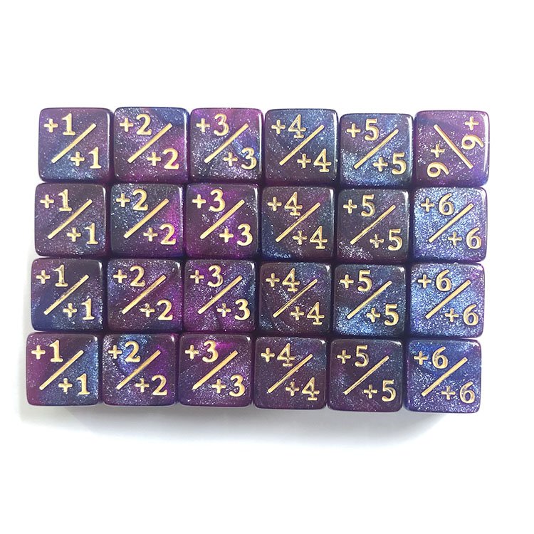 Factory Wholesale Positive/Negative D6 Dice Set Acrylic Color Magic The Game Counter Dice
