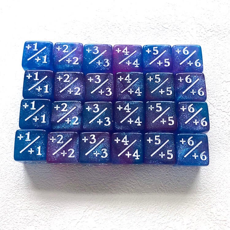 Factory Wholesale Positive/Negative D6 Dice Set Acrylic Color Magic The Game Counter Dice