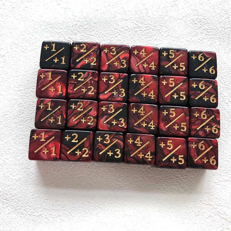 Factory Wholesale Positive/Negative D6 Dice Set Acrylic Color Magic The Game Counter Dice