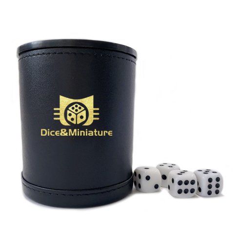 Custom shaker dice cup PU leather dice cup with custom logo