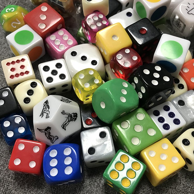 Custom 16mm d20 custom square plastic dice board game casino accessories polyhedral