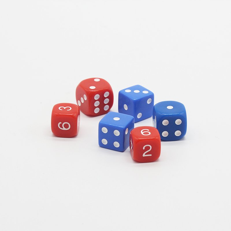 Custom 16mm d20 custom square plastic dice board game casino accessories polyhedral