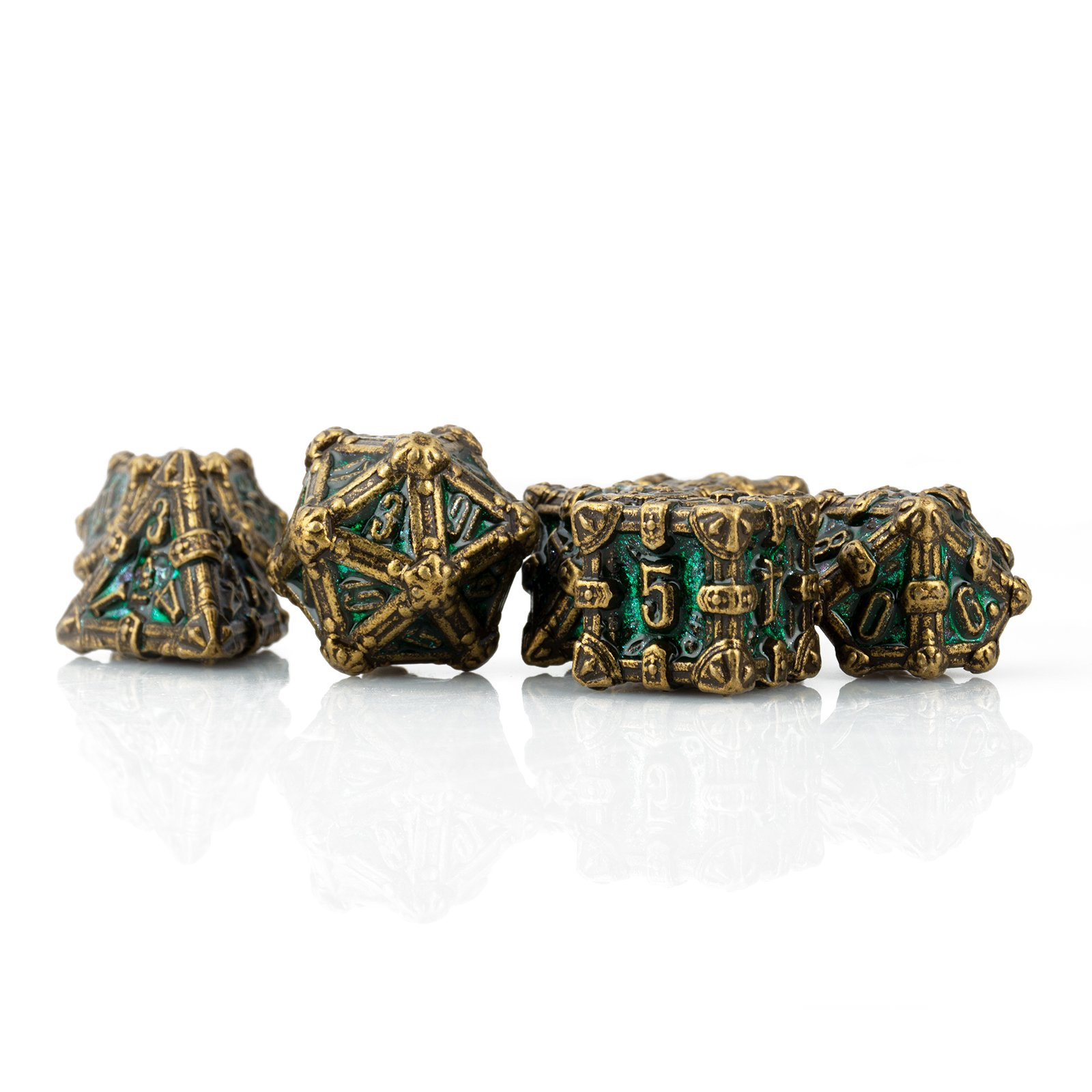 Factory Wholesale custom polyhedral RPG and D&D polyhedral solid Metal Dice Set for board game