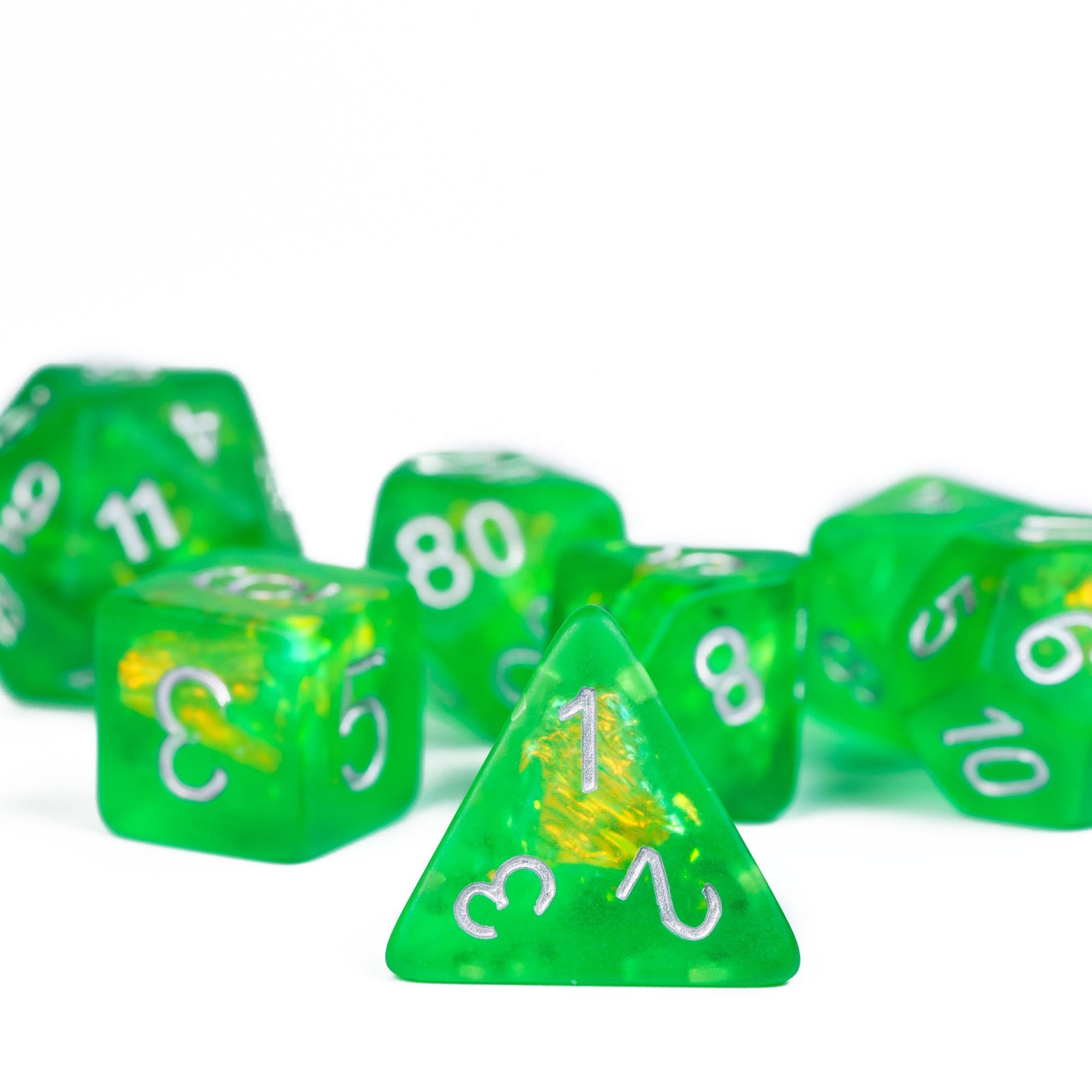 Udixi custom polyhedral Frosted Candy Paper Dungeons and Dragons dnd rpg board game resin Dice Set