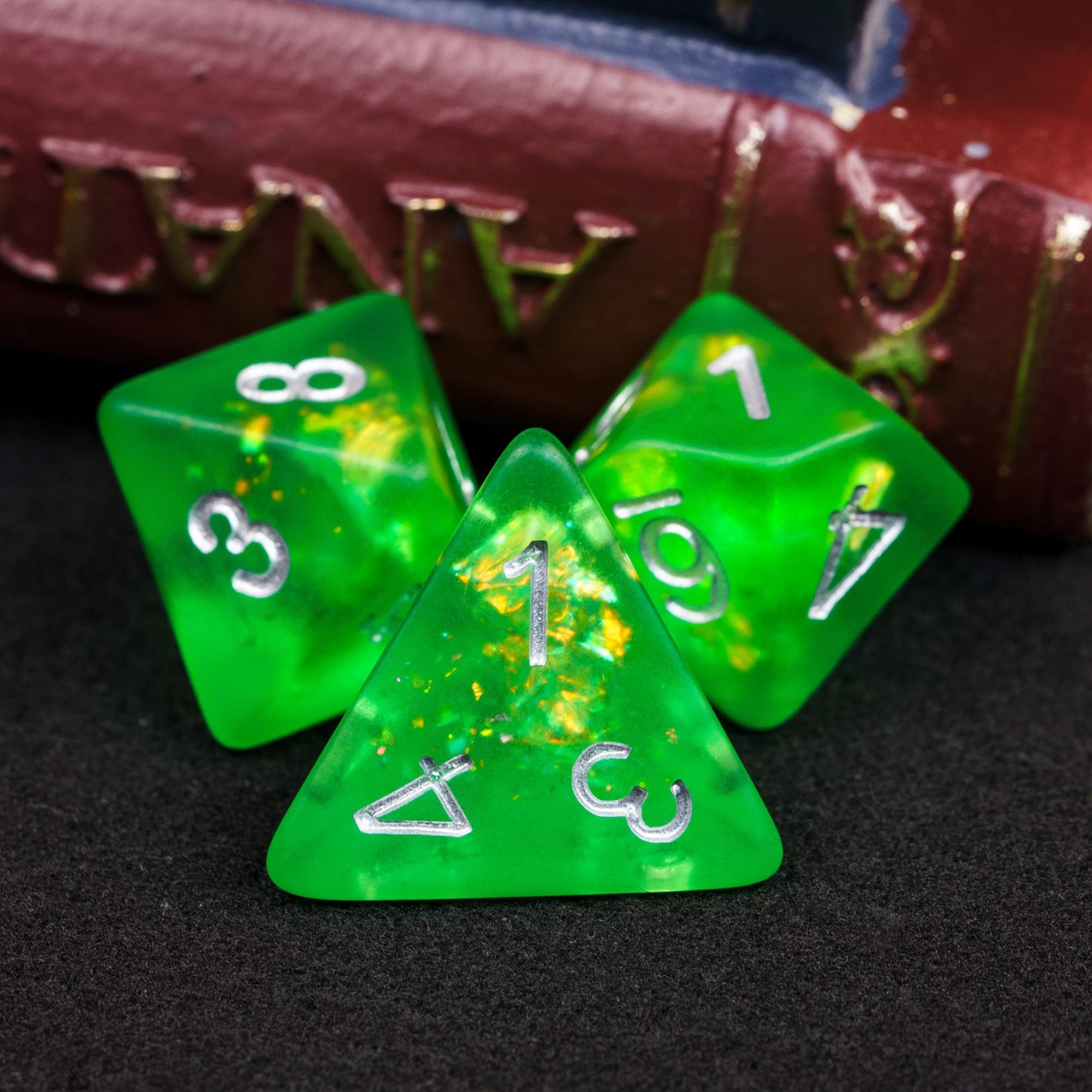 Udixi custom polyhedral Frosted Candy Paper Dungeons and Dragons dnd rpg board game resin Dice Set